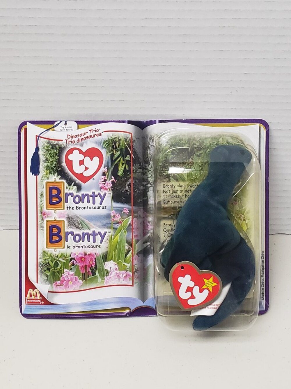 Ty Beanie Baby Bronty The Dinosaur McDonald's